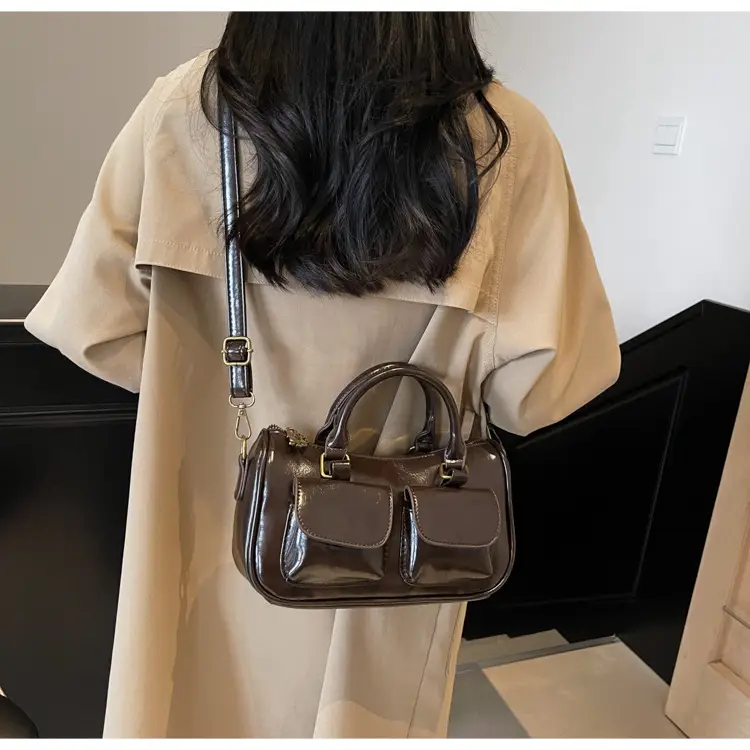 Black Crossbody Bag for Women 2026 Retro Square Design — feature 35