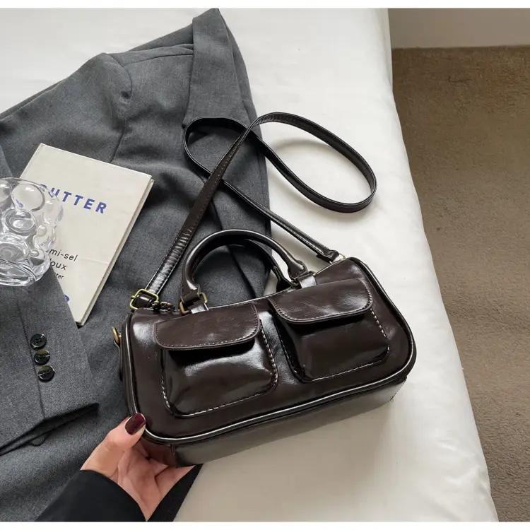 Black Crossbody Bag for Women 2026 Retro Square Design — feature 41
