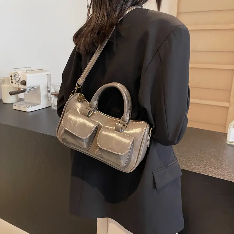 Black Crossbody Bag for Women 2026 Retro Square Design - Image 2