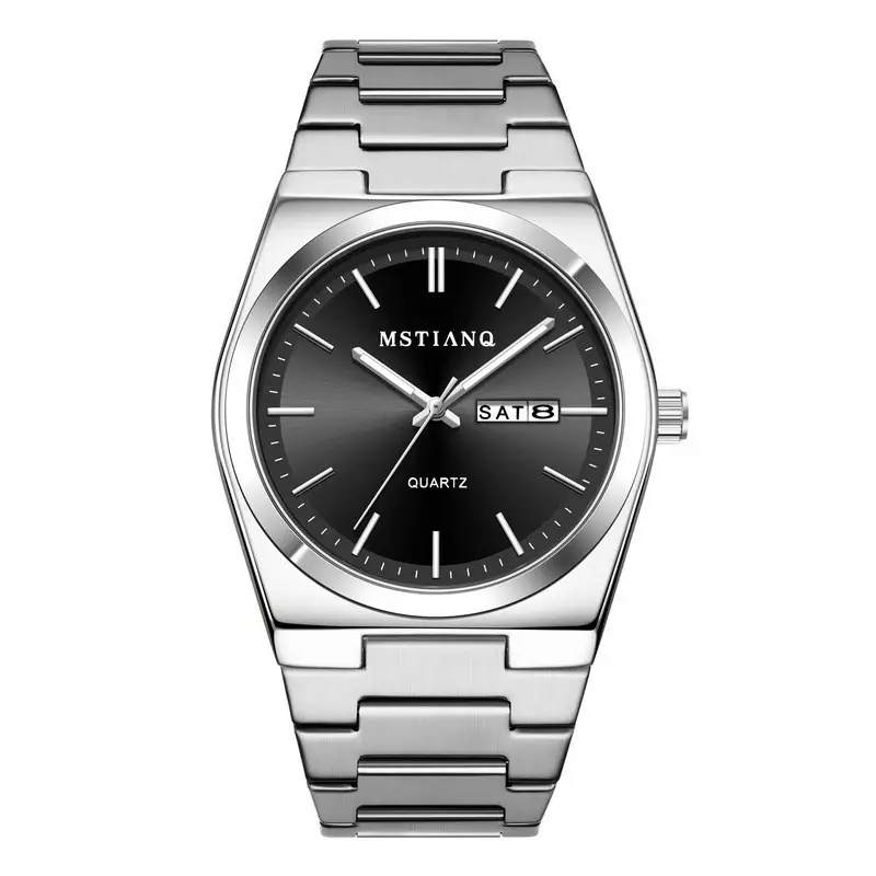 Men's Blue Dial Quartz Watch with Stainless Steel Band - Image 5
