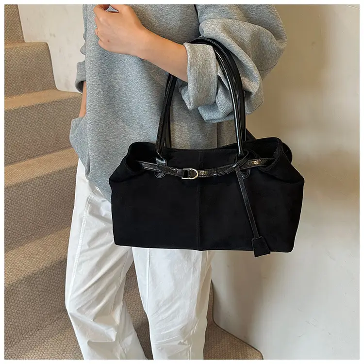 Brown Frosted Women's Large Tote Bag Shoulder Handbag — feature 12