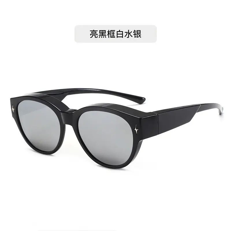 Black Frame Sunscreen Ultra-Light TR90 Cat-Eye Sunglasses - Image 3