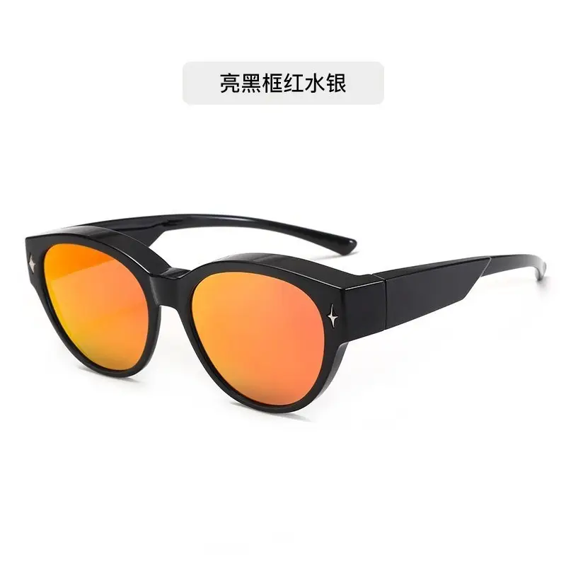 Black Frame Sunscreen Ultra-Light TR90 Cat-Eye Sunglasses - Image 4