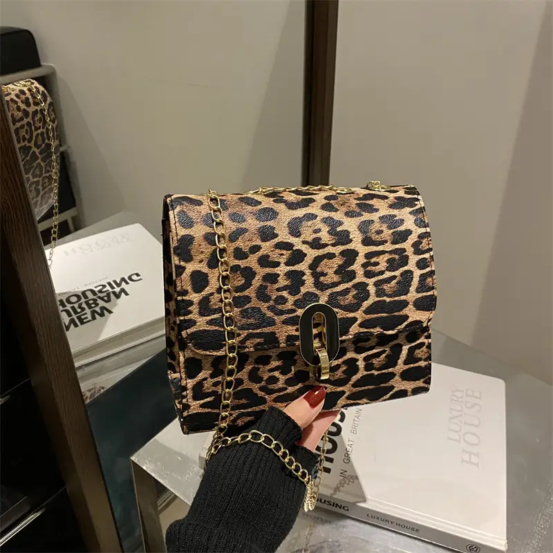 Leopard Print Chain Bag for Women Winter New Style - Image 6