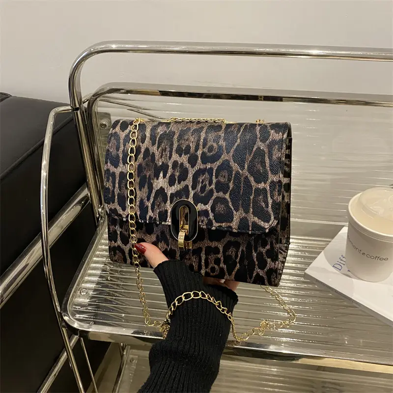 Leopard Print Chain Bag for Women Winter New Style - Image 8
