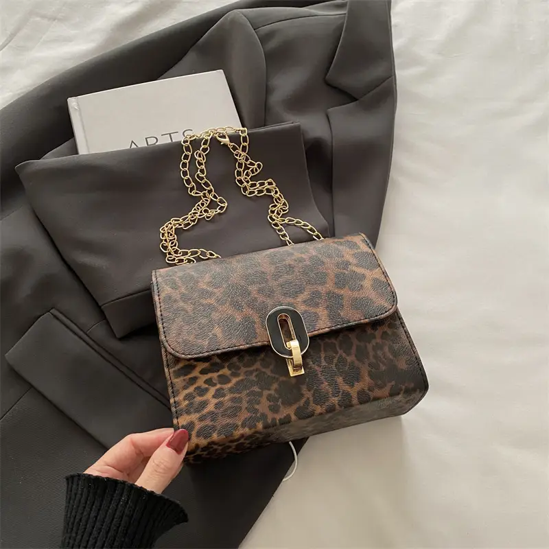 Leopard Print Chain Bag for Women Winter New Style - Image 2