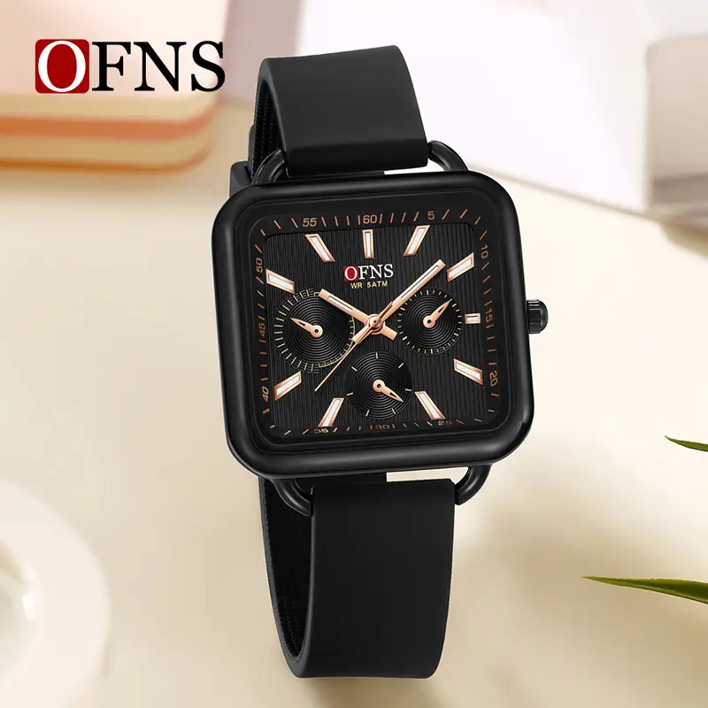 Ofns Square Luminous Quartz Watch for Men Women - Image 9