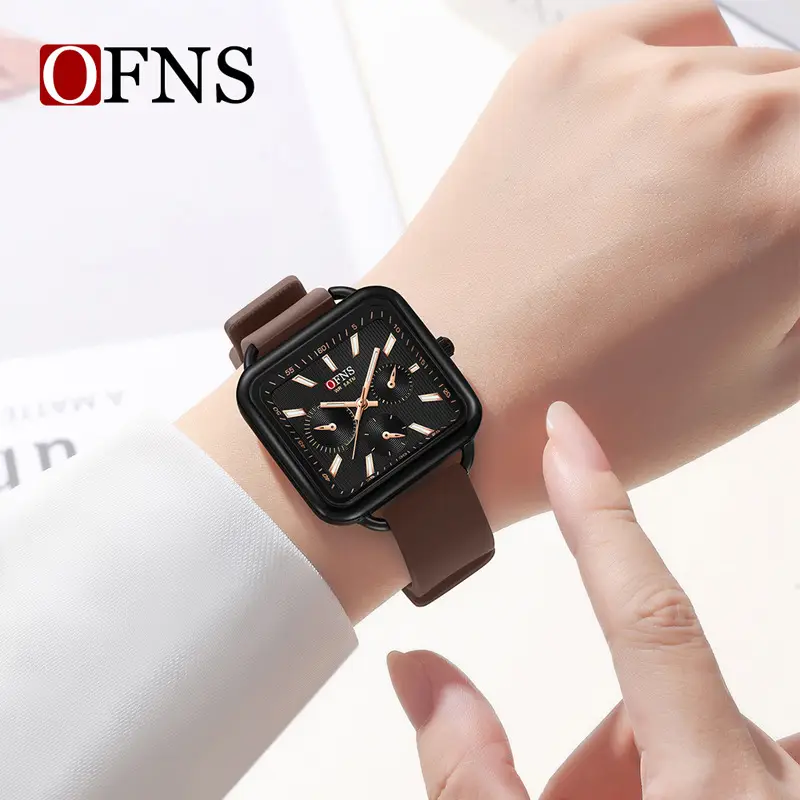 Ofns Square Luminous Quartz Watch for Men Women - Image 11