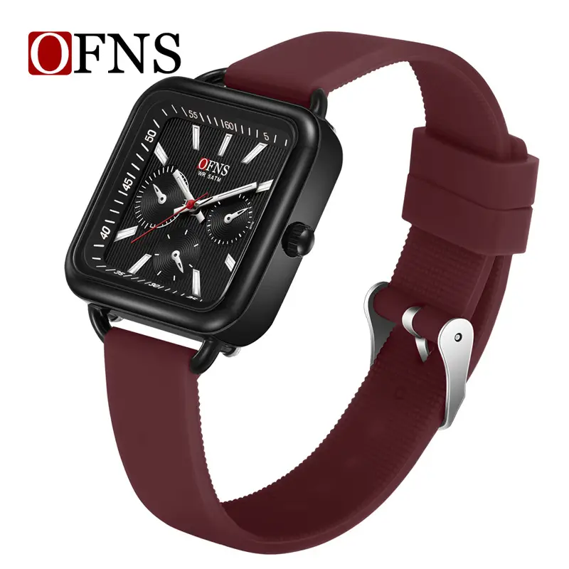 Ofns Square Luminous Quartz Watch for Men Women - Image 5