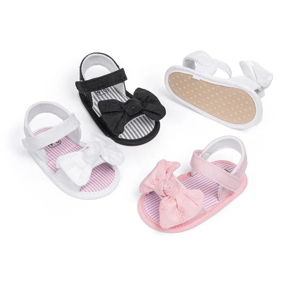 2024 New Bow Sandals for Baby Toddler Velcro Breathable