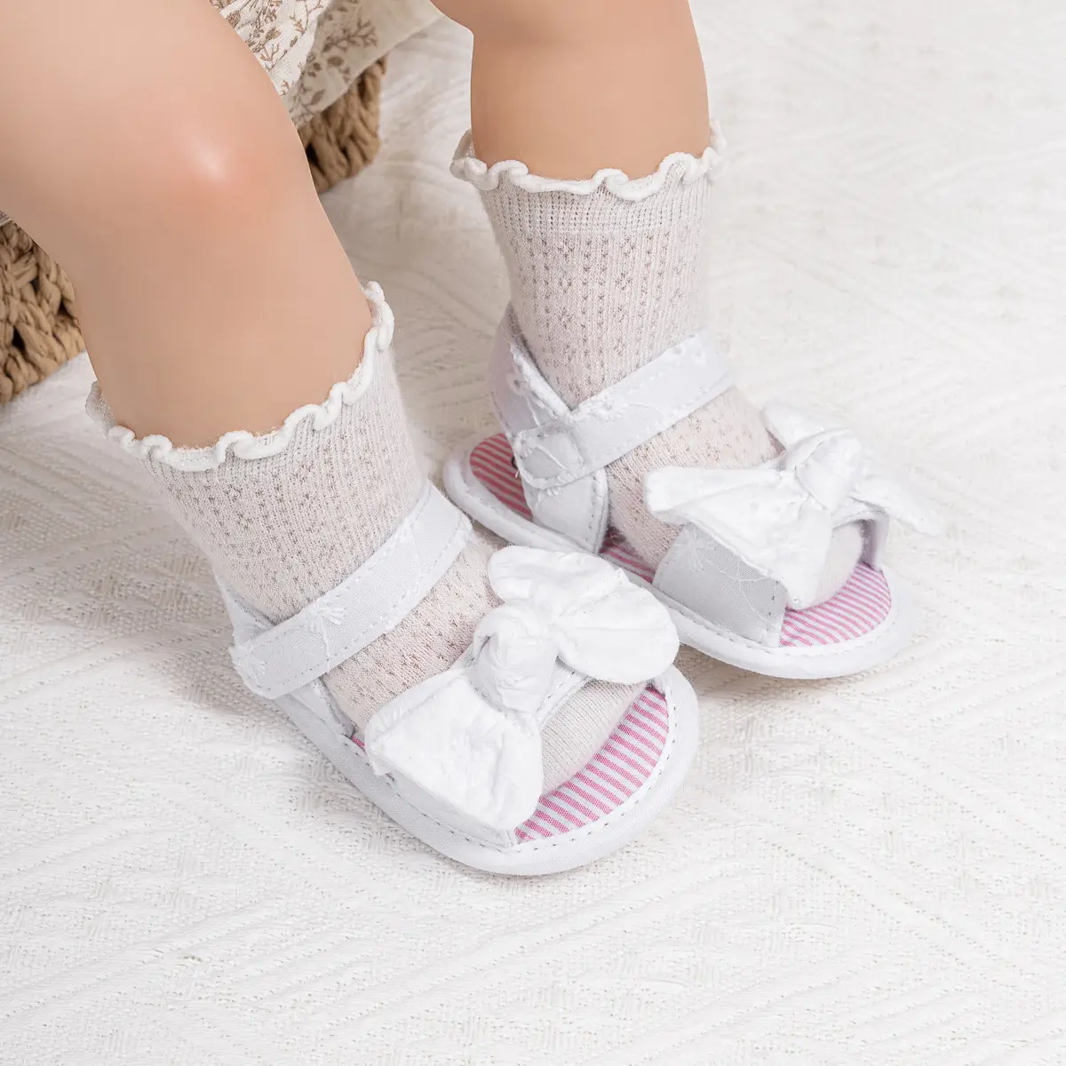 2024 New Bow Sandals for Baby Toddler Velcro Breathable — feature 14