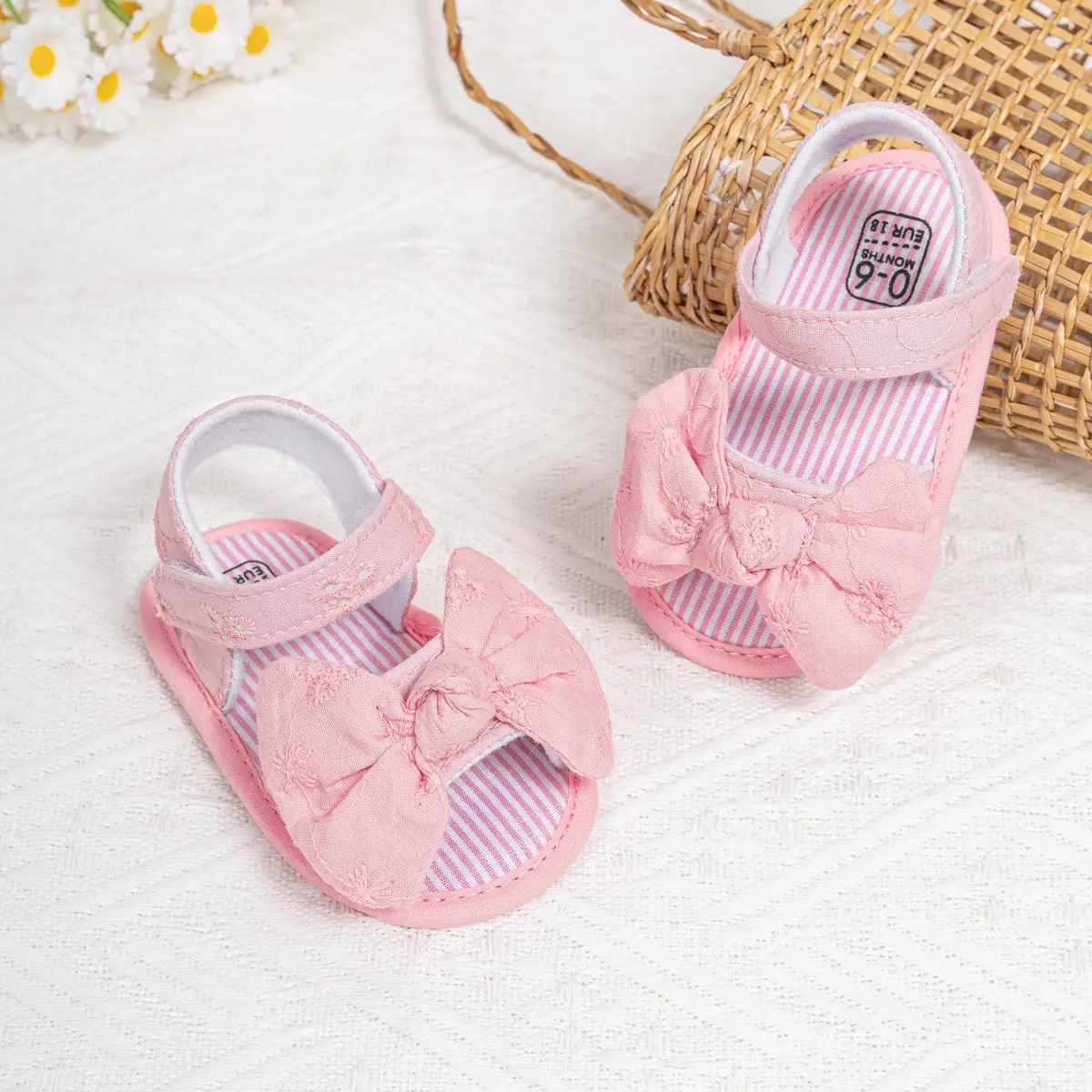 2024 New Bow Sandals for Baby Toddler Velcro Breathable — feature 16
