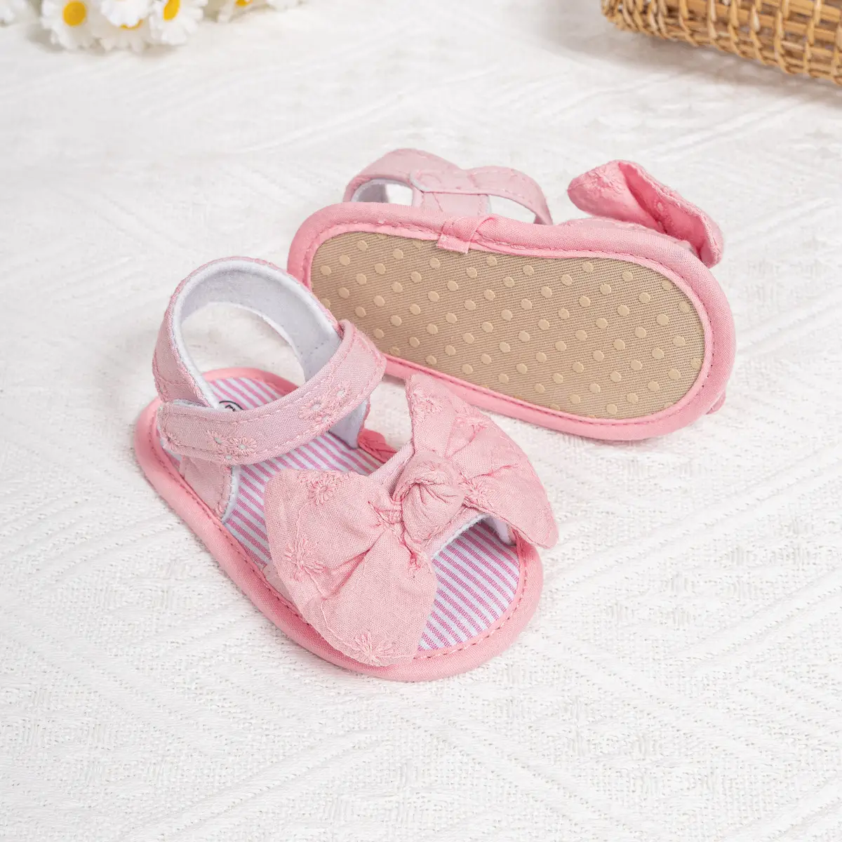 2024 New Bow Sandals for Baby Toddler Velcro Breathable — feature 17