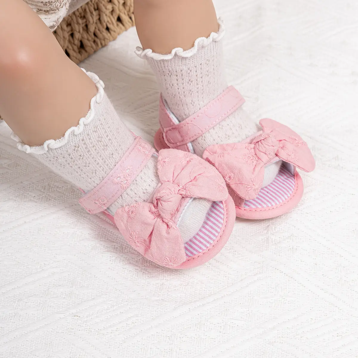 2024 New Bow Sandals for Baby Toddler Velcro Breathable — feature 21