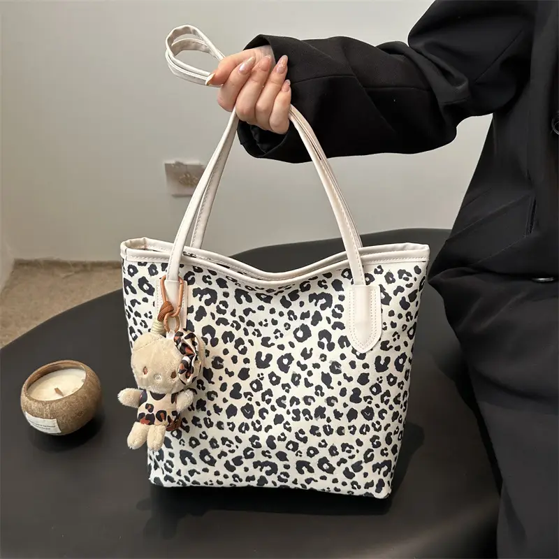 Leopard Print Women's Shoulder Bag 2024 Autumn Large Capacity - Image 10