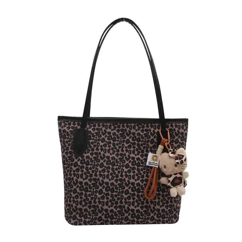 Leopard Print Women's Shoulder Bag 2024 Autumn Large Capacity - Image 11