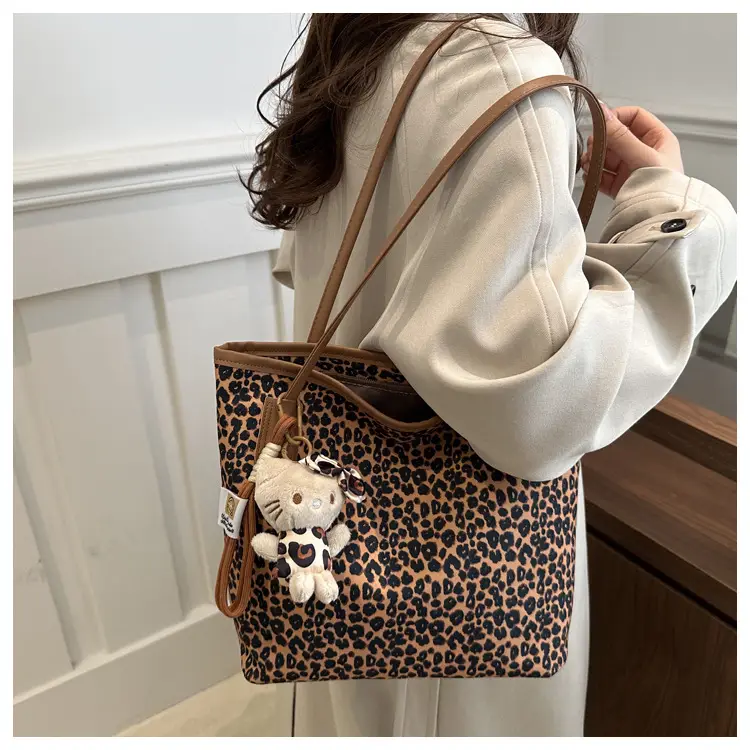 Leopard Print Women's Shoulder Bag 2024 Autumn Large Capacity — feature 12