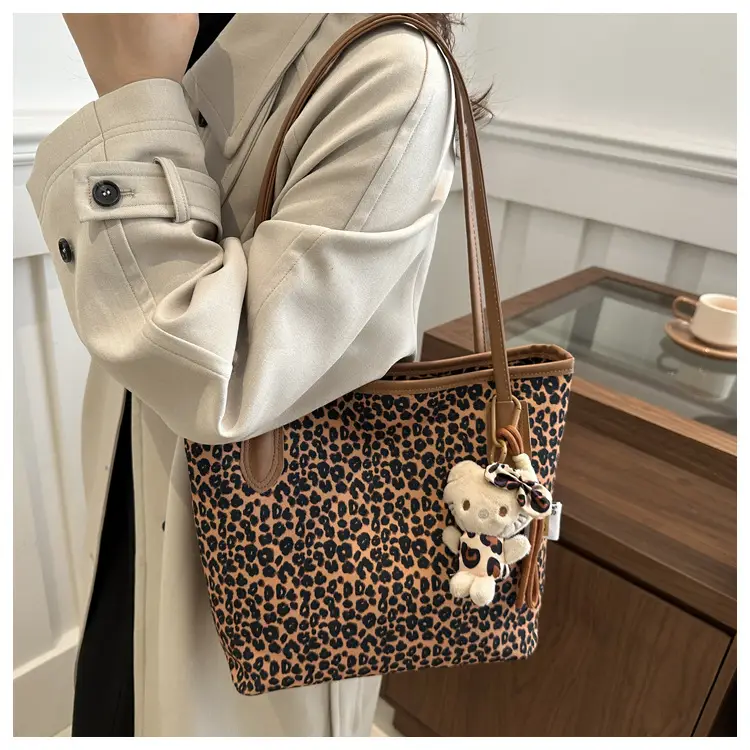 Leopard Print Women's Shoulder Bag 2024 Autumn Large Capacity — feature 13