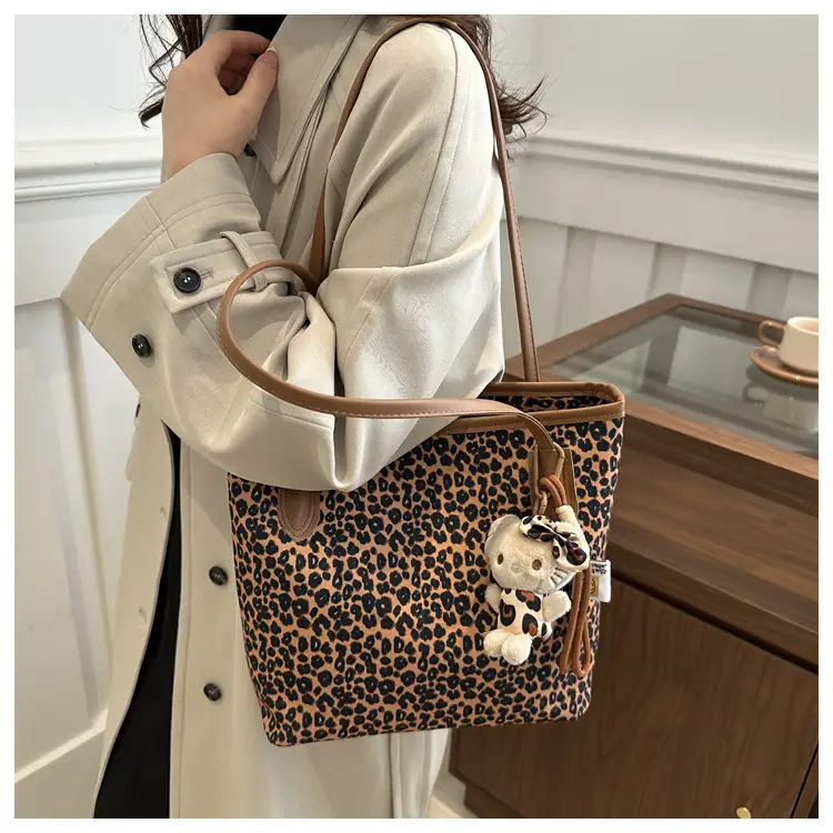 Leopard Print Women's Shoulder Bag 2024 Autumn Large Capacity — feature 14