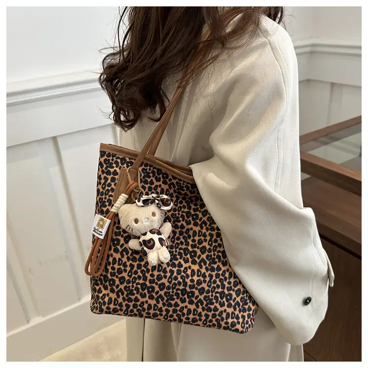 Leopard Print Women's Shoulder Bag 2024 Autumn Large Capacity — feature 15