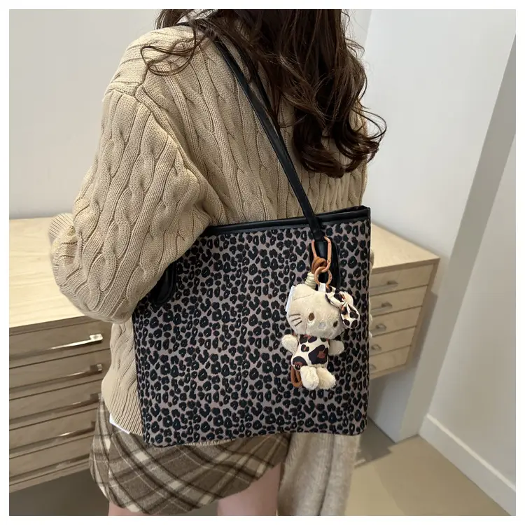 Leopard Print Women's Shoulder Bag 2024 Autumn Large Capacity — feature 18