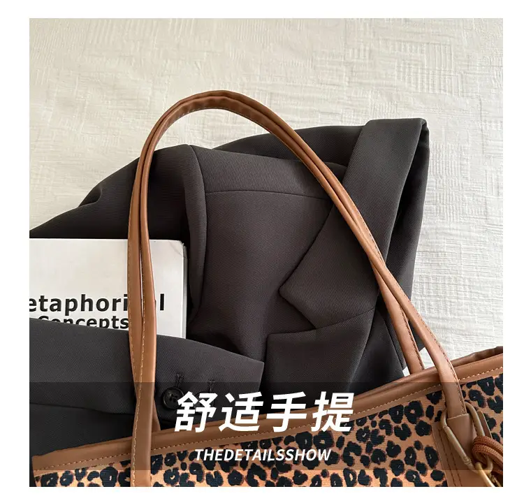 Leopard Print Women's Shoulder Bag 2024 Autumn Large Capacity — feature 4
