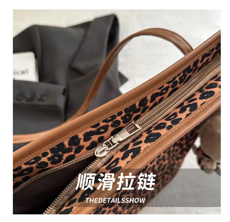 Leopard Print Women's Shoulder Bag 2024 Autumn Large Capacity — feature 5