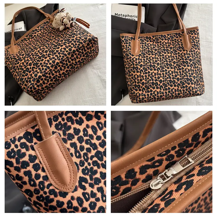 Leopard Print Women's Shoulder Bag 2024 Autumn Large Capacity — feature 7