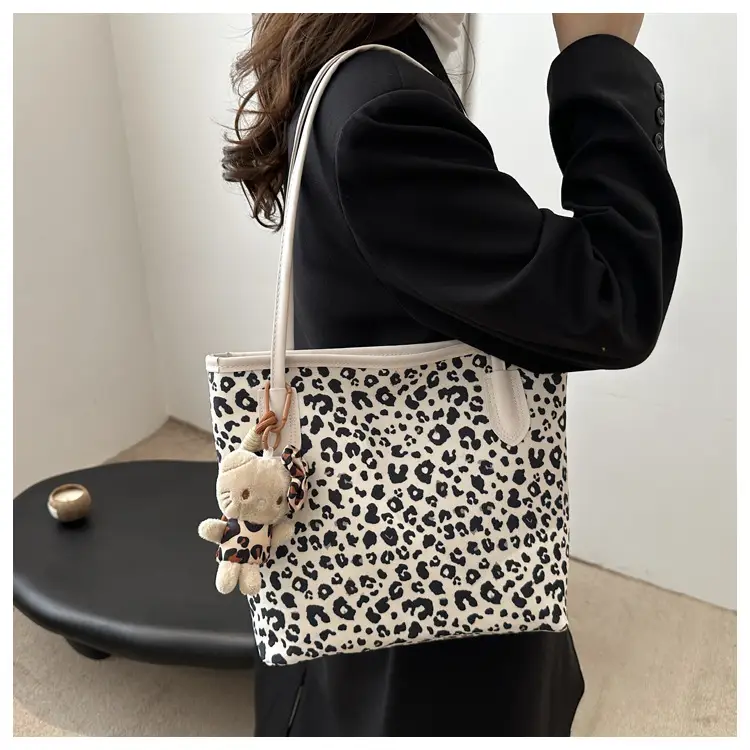 Leopard Print Women's Shoulder Bag 2024 Autumn Large Capacity — feature 9