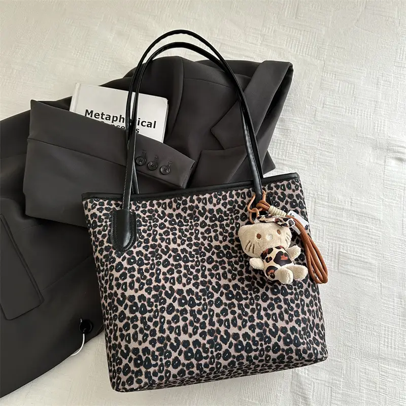 Leopard Print Women's Shoulder Bag 2024 Autumn Large Capacity - Image 2