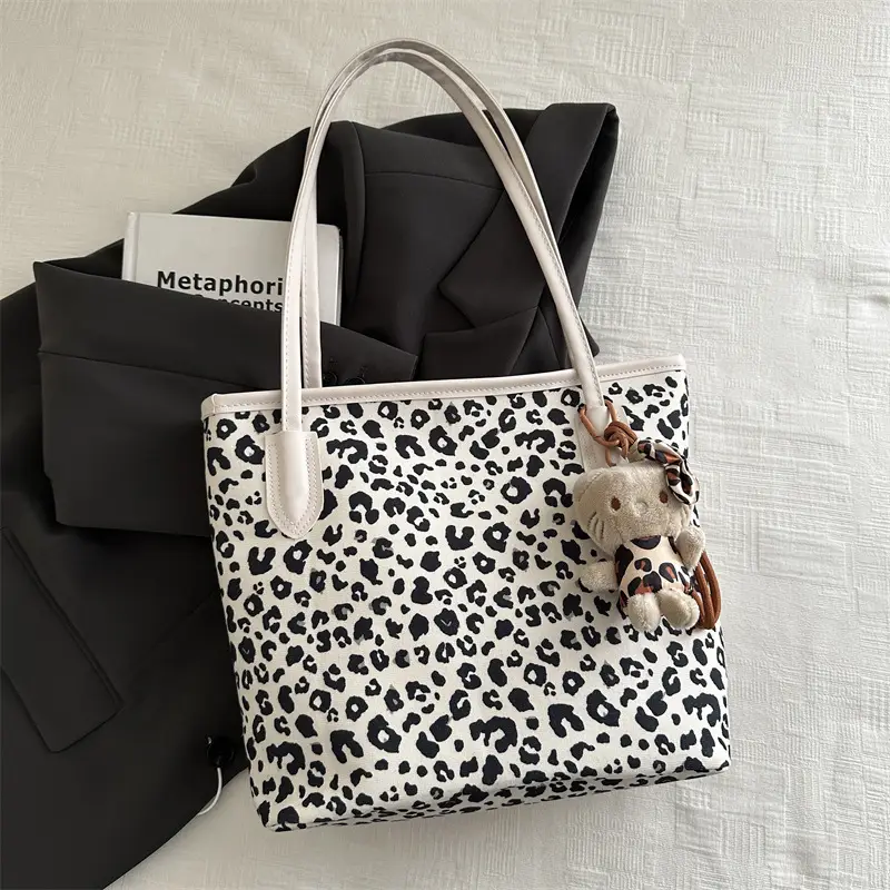Leopard Print Women's Shoulder Bag 2024 Autumn Large Capacity - Image 3