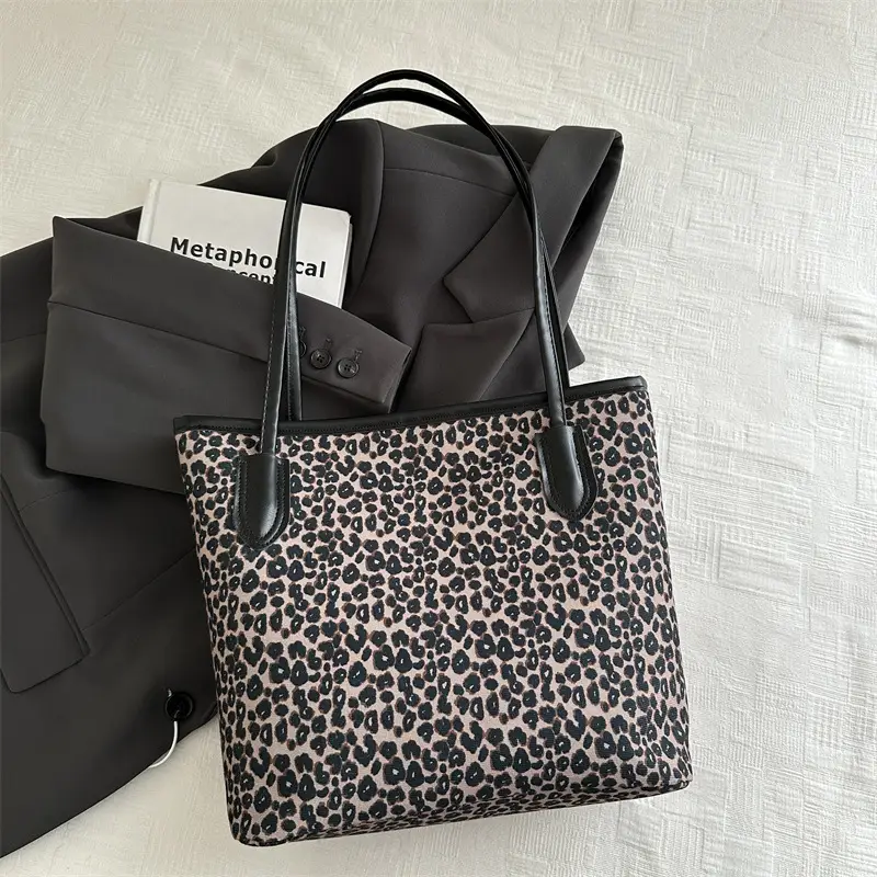 Leopard Print Women's Shoulder Bag 2024 Autumn Large Capacity - Image 5