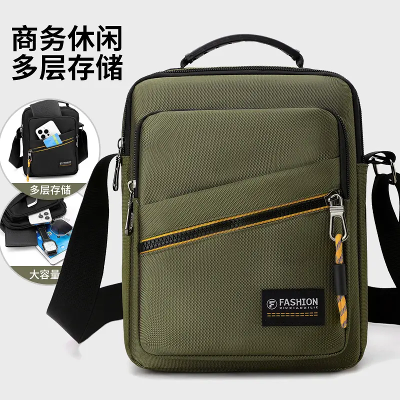 Men's Green Crossbody Shoulder Bag Ultra Light Business Casual — feature 24