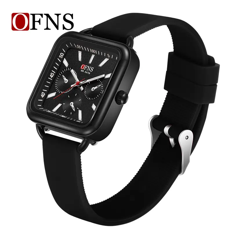 Oufani Quartz Watch Pink Square Dial Waterproof Quartz Watch - Image 13