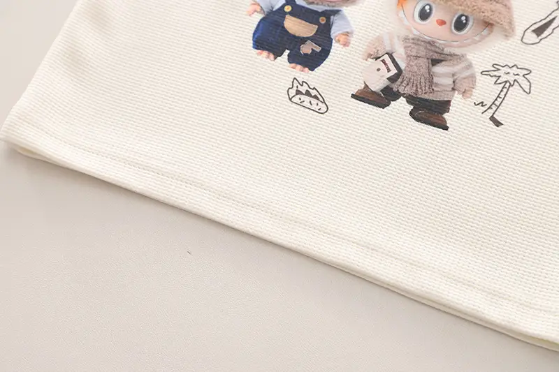Boys Girls Shorts Set Green Cartoon Print Summer Wear — feature 14