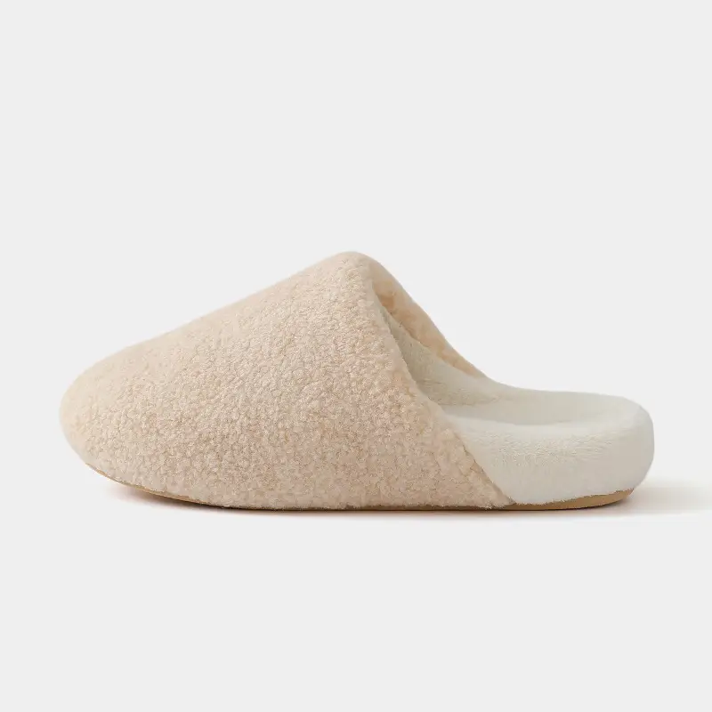 Women's Cotton Slippers 2025 for Home Indoor Use, Non-Slip, Warm, Thick-Soled, Furry Cotton Slippers, Men's Postpartum Shoes with Covered Heel and Thick Sole