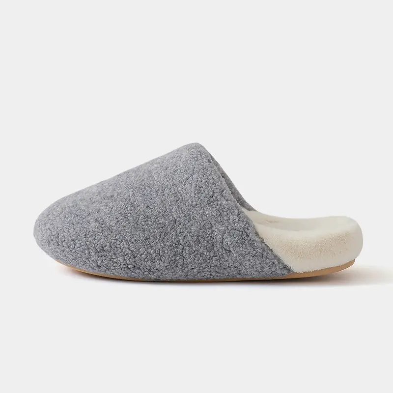 Women's Cotton Slippers 2025 for Home Indoor Use, Non-Slip, Warm, Thick-Soled, Furry Cotton Slippers, Men's Postpartum Shoes with Covered Heel and Thick Sole