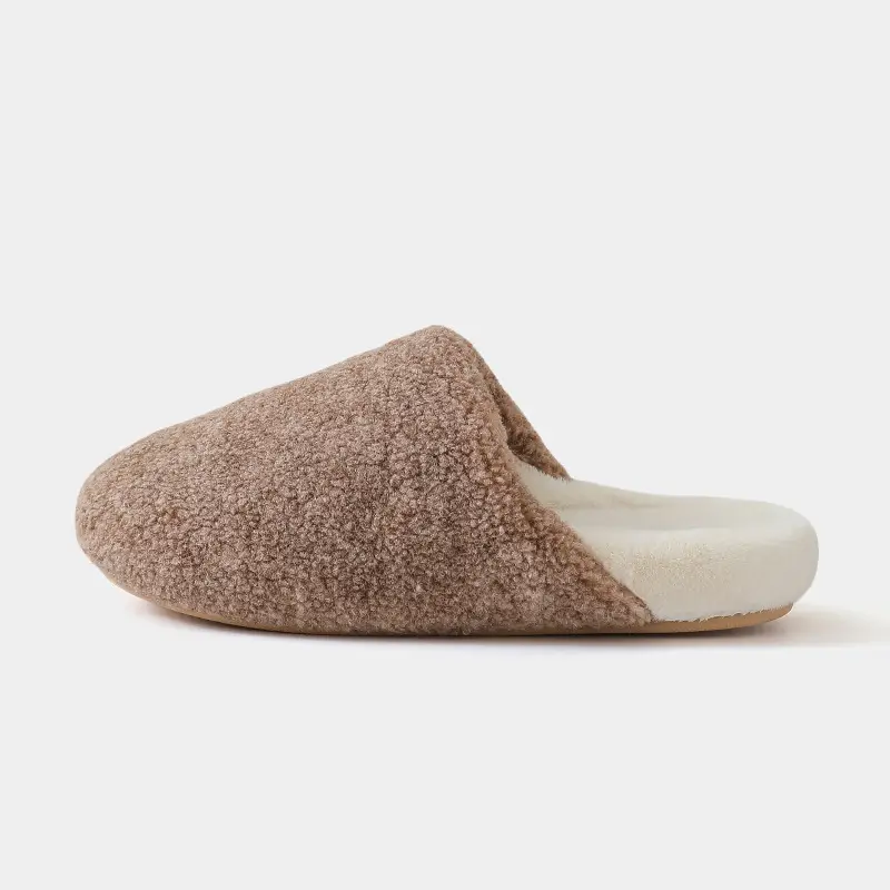 Women's Cotton Slippers 2025 for Home Indoor Use, Non-Slip, Warm, Thick-Soled, Furry Cotton Slippers, Men's Postpartum Shoes with Covered Heel and Thick Sole