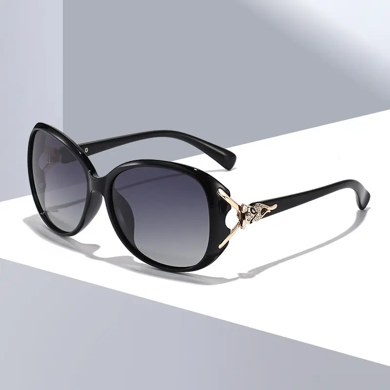 Women Polarizing Sunglasses Anti-Ultraviolet Black - Image 4