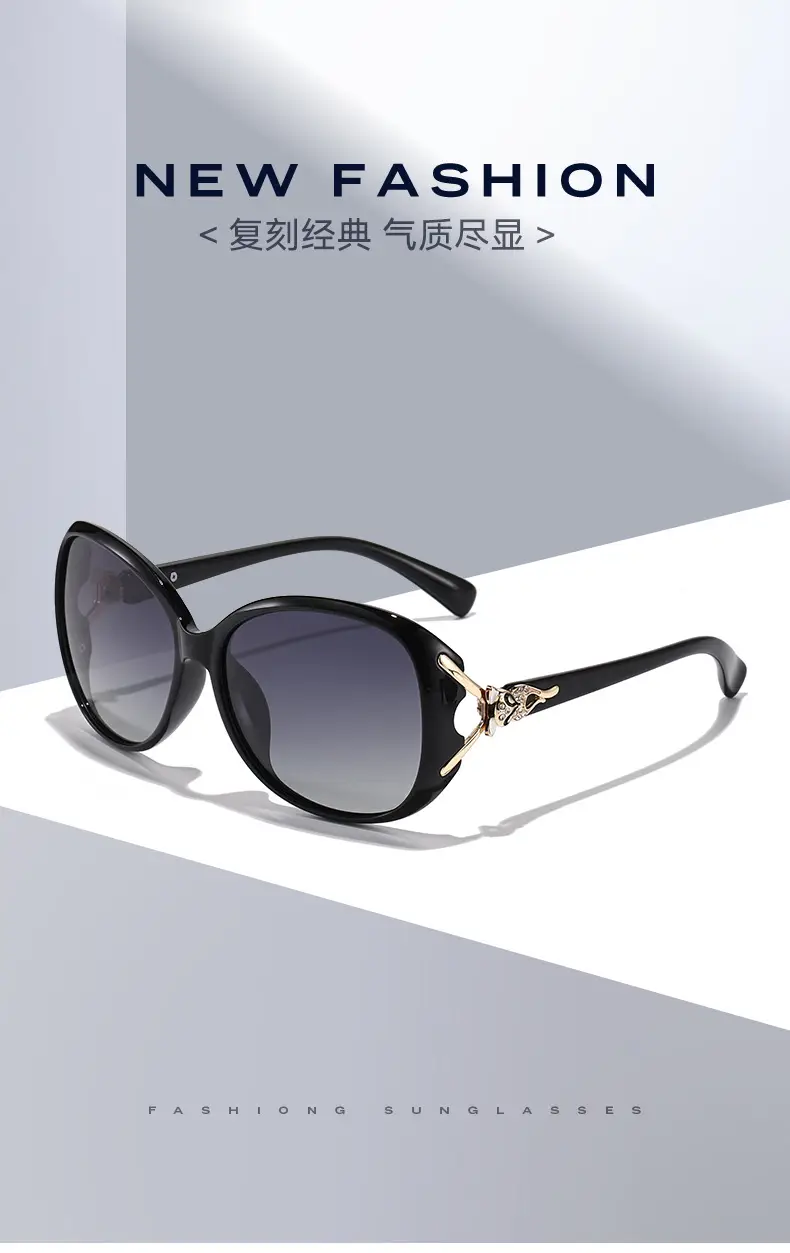 Women Polarizing Sunglasses Anti-Ultraviolet Black β feature 1