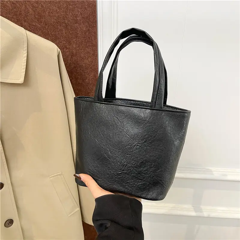 2024 Winter Square Tote Bag Soft Leather Women's Commuting Bag - Image 5