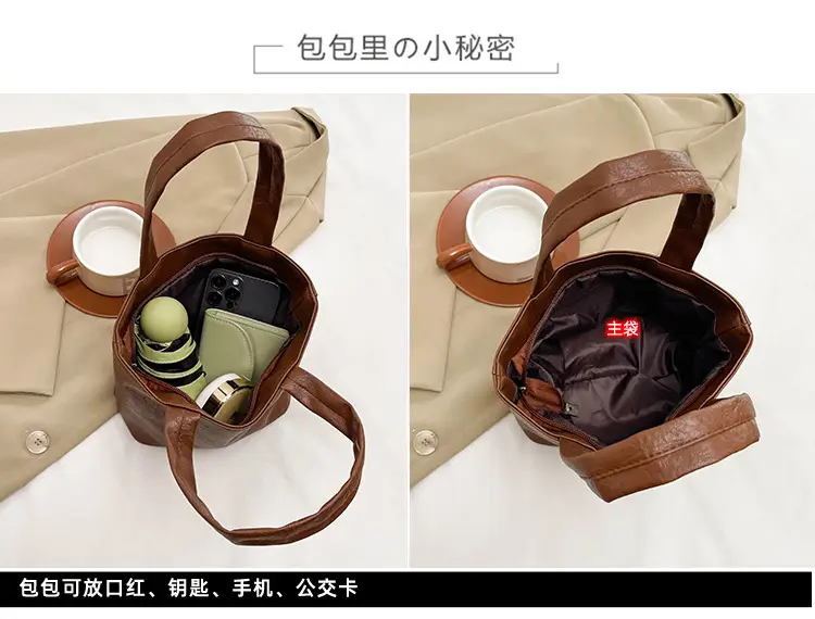 2024 Winter Square Tote Bag Soft Leather Women's Commuting Bag — feature 3