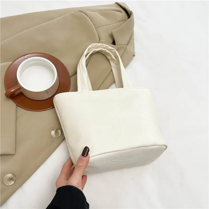 2024 Winter Square Tote Bag Soft Leather Women's Commuting Bag - Image 2
