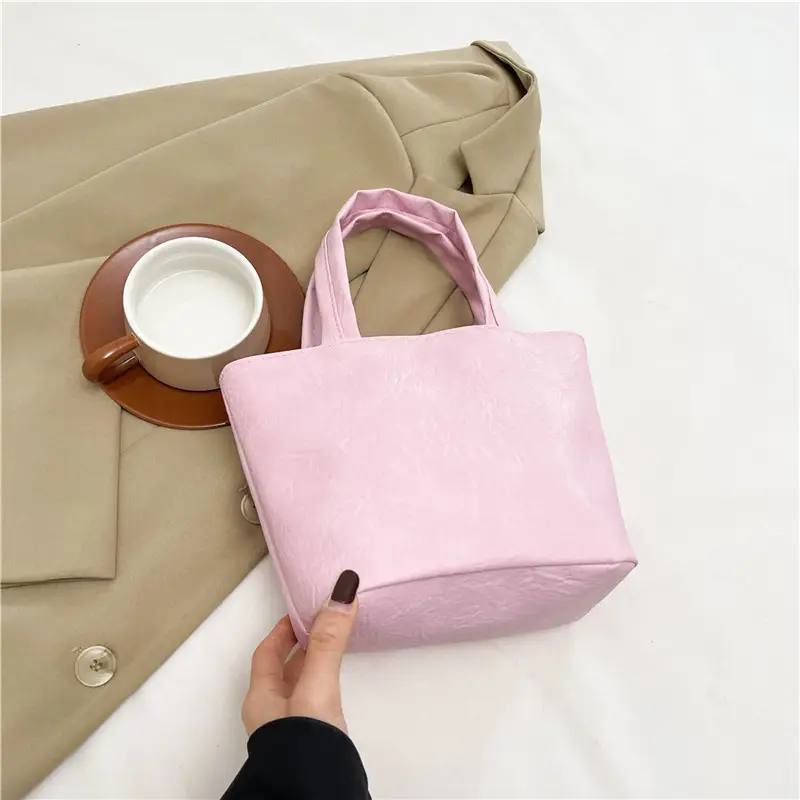 2024 Winter Square Tote Bag Soft Leather Women's Commuting Bag - Image 3