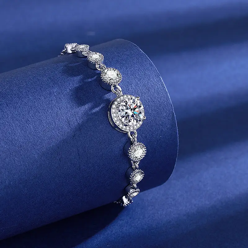 Elegant 2 Karat Princess Square Bracelet for Women — feature 19