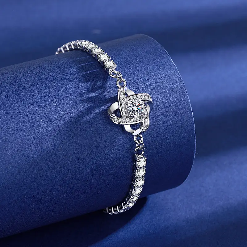 Elegant 2 Karat Princess Square Bracelet for Women — feature 20