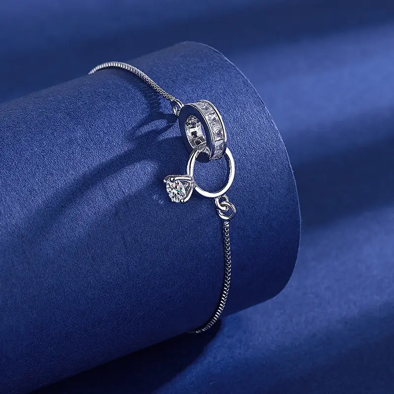 Elegant 2 Karat Princess Square Bracelet for Women — feature 22