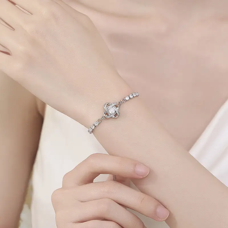 Elegant 2 Karat Princess Square Bracelet for Women — feature 23