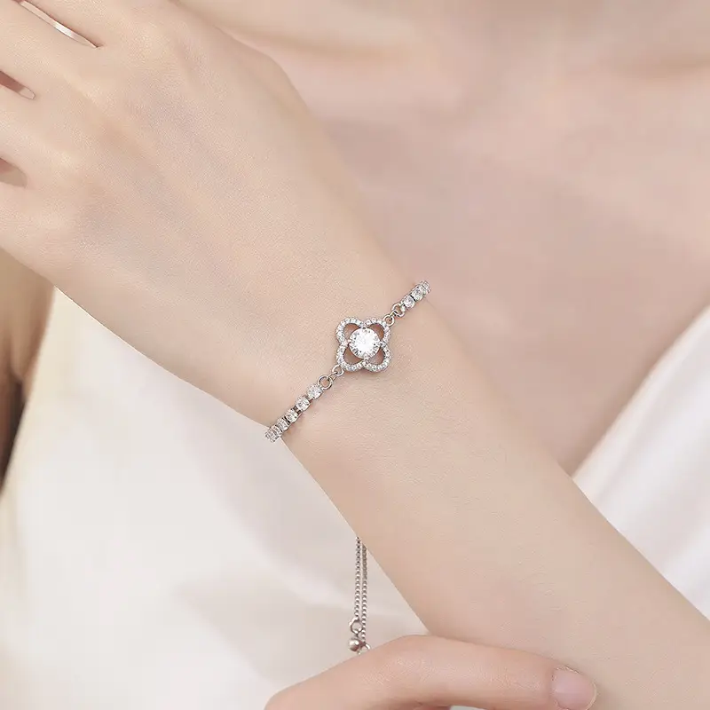 Elegant 2 Karat Princess Square Bracelet for Women — feature 25