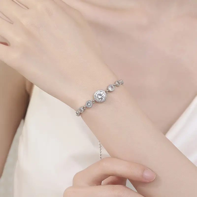 Elegant 2 Karat Princess Square Bracelet for Women — feature 28